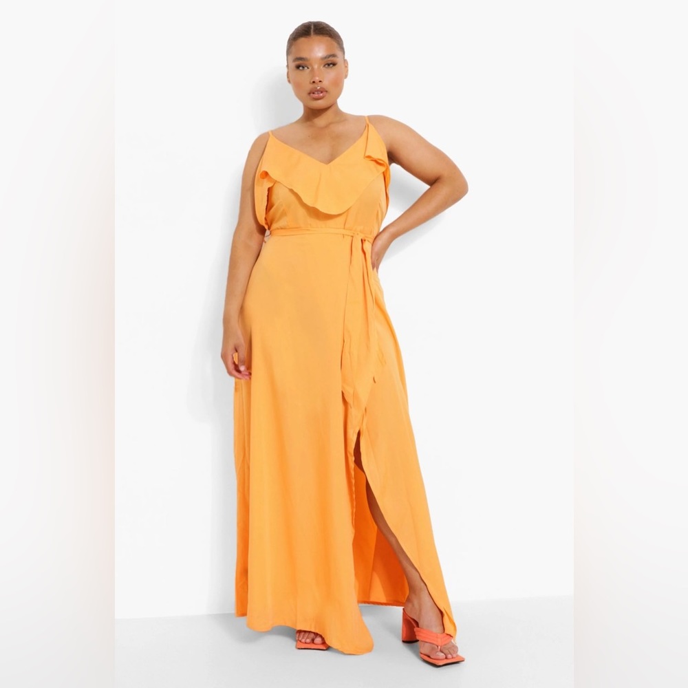 Size 18US like new flowy tangerine maxi dress